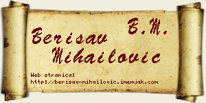 Berisav Mihailović vizit kartica
